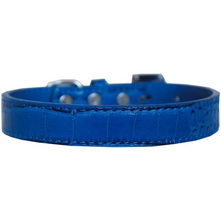 PET PAL Two Row Clear Jewel Croc Dog CollarBlue Size 20 PE798361